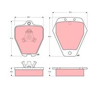 TRW GDB1323 Brake pad set