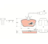 Brake pads GDB1326 TRW for VW FORD SEAT