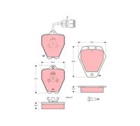 Brake pads GDB1329 TRW for AUDI 100 C4 Saloon 100 C4 Avant A6 C4 A6 C4 Avant