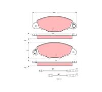 Brake pads GDB1336 TRW for CITROËN XANTIA XM XM Estate XANTIA Estate