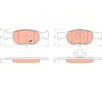 Brake pads GDB1339 TRW for FIAT PUNTO PUNTO Convertible PUNTO Van
