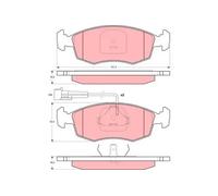 Brake pads GDB1341 TRW for FIAT PALIO Weekend
