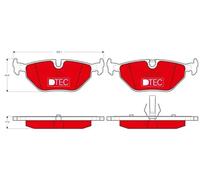 Brake pads GDB1344DTE TRW for BMW SAAB ROVER MG ALPINA