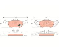 TRW GDB1358 Brake pad set