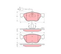 TRW GDB1362 Brake pad set