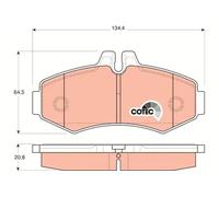 Brake pads GDB1373 TRW for MERCEDES-BENZ VITO Bus V-CLASS VITO Van