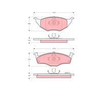 Brake pads GDB1375 TRW for VW LUPO I