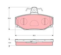 Brake pads GDB1377 TRW for VOLVO 940 Mk II Estate V70 S90 I V90 I Estate