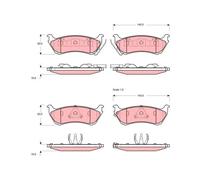 Brake pads GDB1379 TRW for MERCEDES-BENZ M-CLASS