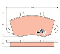 Brake pads GDB1380 TRW for RENAULT OPEL