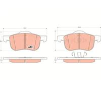 Brake pads GDB1388 TRW for VOLVO V70 S80 I XC70 I Cross Country V70 Mk II S70