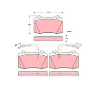 TRW Brake Pads GDB1392 Disc Brake Set for FIAT Alfa Romeo