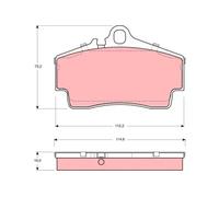 Brake pads GDB1395 TRW for PORSCHE 911 911 Convertible BOXSTER 911 Targa CAYMAN