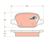 Brake pads GDB1396 TRW for ALFA ROMEO LANCIA FIAT
