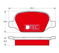 Brake pads GDB1396DTE TRW for ALFA ROMEO LANCIA FIAT
