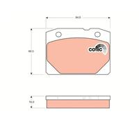Brake pads GDB140 TRW for LADA 1200-1600 1200-1500 Estate TOSCANA RIVA