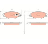 TRW Brake Pads GDB1402 Front Set for Renault & Nissan