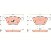 Brake pads GDB1404 TRW for BMW 5 5 Touring 3 Coupe