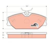 Brake pads GDB1405 TRW for RENAULT LAGUNA I LAGUNA I Estate SAFRANE Mk II