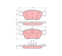 Brake pads GDB1406 TRW for VOLVO 850 850 Estate S70 V70 C70 I Coupe