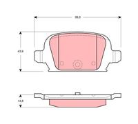 Brake pads GDB1412 TRW for OPEL CORSA C TIGRA TwinTop