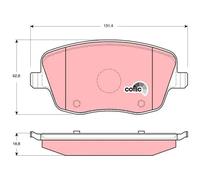 TRW GDB1414 Brake pad set