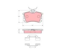 TRW GDB1416 Brake pad set