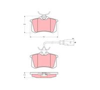 TRW GDB1417 Brake pad set