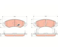 TRW Brake Pad Set GDB1420 – Front Disc Brake – Fits Opel Agila A 2000–2007