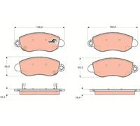 TRW GDB1424 Brake pad set
