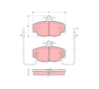 TRW GDB1428 Brake pad set