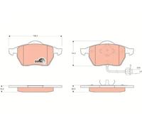 TRW COTEC Brake pad set GDB1440 incl. wear warning contact VOLKSWAGEN: Sharan I, FORD: Galaxy Mk1 MPV