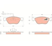 Brake pads GDB1445 TRW for LANCIA ALFA ROMEO FIAT