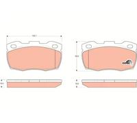 TRW Brake Pads GDB1452 - Right Front - Fits Land Rover Defender - UK Stock