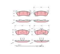 Brake pads GDB1456 TRW for MERCEDES-BENZ M-CLASS