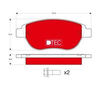 Brake pads GDB1464DTE TRW for CITROËN PEUGEOT FIAT