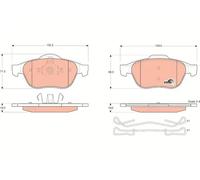 Brake pads GDB1468 TRW for RENAULT VEL SATIS SCÉNIC I MPV LAGUNA II ESPACE Mk IV