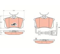 TRW GDB1475 Brake pad set