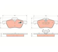 TRW GDB1476 Brake pad set
