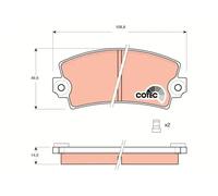TRW GDB148 Brake pad set
