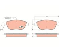 Brake pads GDB1483 TRW for FIAT LANCIA ABARTH