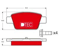 TRW GDB1485DTE Brake pad set