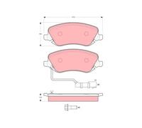 TRW Brake Pads GDB1489 - Disc Brake Pad Set for Lancia Thesis