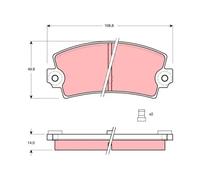 Brake pads GDB149 TRW for RENAULT TALBOT ALPINE FIAT LOTUS