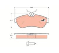 Brake pads GDB1496 TRW for CITROËN C3 I C3 Pluriel C2 C2 ENTERPRISE