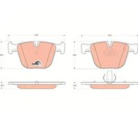 TRW Brake Pad Set GDB1502 - Disc Brake - Fits BMW 5 (E60) 2.5 2003-2005