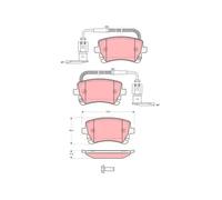 Brake pads GDB1508 TRW for VW PHAETON