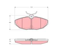 Brake pads GDB1511 TRW for JAGUAR FORD USA DAIMLER