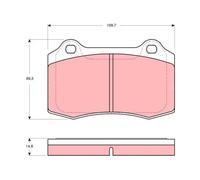 Brake pads GDB1513 TRW for CITROËN SEAT JAGUAR VOLVO PEUGEOT DS