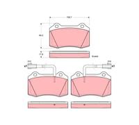 Brake pads GDB1519 TRW for ALFA ROMEO 156 156 Sportwagon 147